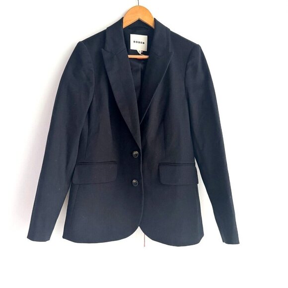 Boden Jackets & Blazers - Boden Black Classic Tow Button Cotton Blazer 8R